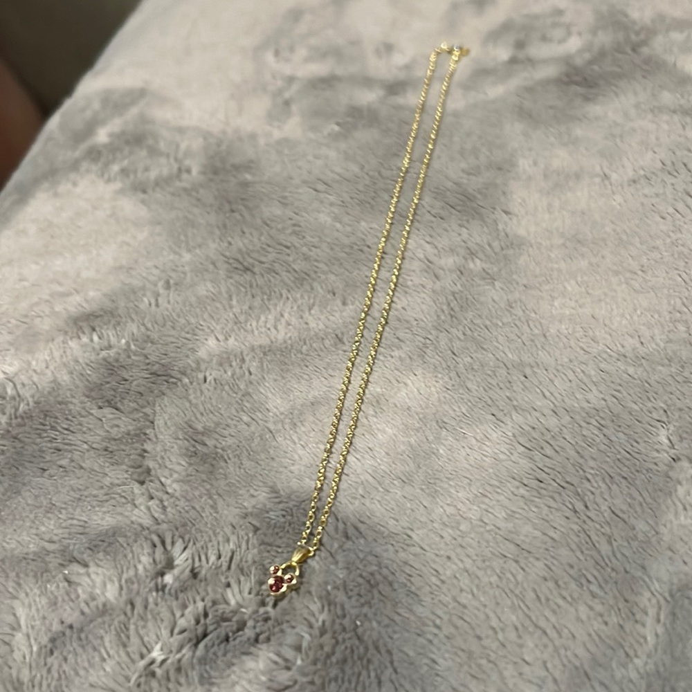 Mickey birthstone necklace- amethyst